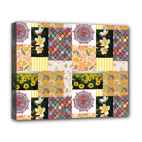 Yellow Aesthetics Deluxe Canvas 20  X 16  (stretched) by designsbymallika