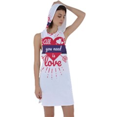 All You Need Is Love Racer Back Hoodie Dress by DinzDas