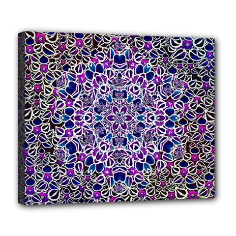 Digital Painting Drawing Of Flower Power Deluxe Canvas 24  X 20  (stretched) by pepitasart