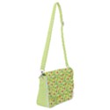 Vector Fruits pattern, pastel colors, yellow background Shoulder Bag with Back Zipper View1