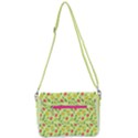 Vector Fruits pattern, pastel colors, yellow background Shoulder Bag with Back Zipper View3