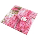 Scattered magenta roses Wooden Puzzle Square View2