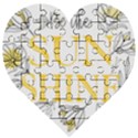 Be The Sunshine Wooden Puzzle Heart View1