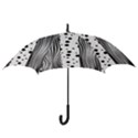 Stripes Black White Pattern Hook Handle Umbrellas (Small) View3