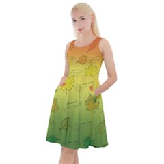 Plant Science Knee Length Skater Dress With Pockets by sonyawrites