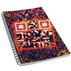 Root Humanity Bar And Qr Code In Flash Orange And Purple 5 5  X 8 5  Notebook by WetdryvacsLair