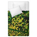 Root Humanity Bar And Qr Code Green and Yellow Doom Duvet Cover Double Side (Single Size) View2