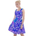 Root Humanity Bar And Qr Code Combo in Purple and Blue Knee Length Skater Dress View1