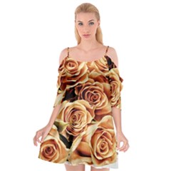 Roses-flowers-bouquet-rose-bloom Cutout Spaghetti Strap Chiffon Dress by Sapixe