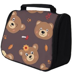 Bears-vector-free-seamless-pattern1 Full Print Travel Pouch (big) by webstylecreations