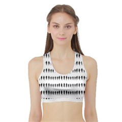 Athletic Running Graphic Silhouette Pattern Sports Bra With Border by dflcprintsclothing
