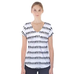 Athletic Running Graphic Silhouette Pattern Short Sleeve Front Detail Top by dflcprintsclothing