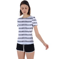 Athletic Running Graphic Silhouette Pattern Back Circle Cutout Sports Tee by dflcprintsclothing