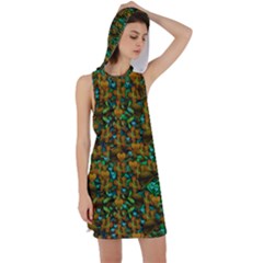 Love Forest Filled With Respect And The Flower Power Of Colors Racer Back Hoodie Dress by pepitasart