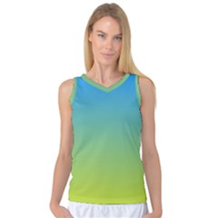 Gradient Blue Green Women s Basketball Tank Top by ddcreations