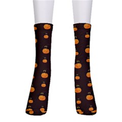 Halloween Pumpkins Pattern, Witch Hat Jack O  Lantern Men s Crew Socks by Casemiro