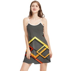 Modern Geometry Summer Frill Dress by Sparkle