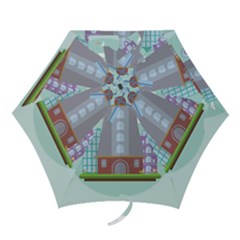 Amsterdam-landmark-landscape Mini Folding Umbrellas by Sudhe