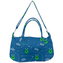 Funny Aliens With Spaceships Removal Strap Handbag by SychEva