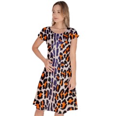 Fur-leopard 5 Classic Short Sleeve Dress by skindeep