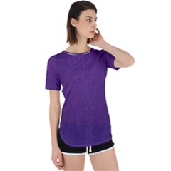 Leather Smooth 18-purple Perpetual Short Sleeve T-shirt by skindeep