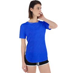 Leather Smooth 22 Blue Perpetual Short Sleeve T-shirt by skindeep