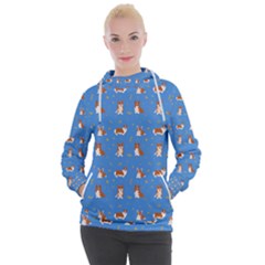 Cute Corgi Dogs Women s Hooded Pullover by SychEva