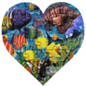 Ocean Deep Cropped Wooden Puzzle Heart View1