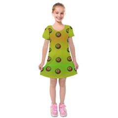 Sun Flowers For Iconic Pleasure In Pumpkin Time Kids  Short Sleeve Velvet Dress by pepitasart
