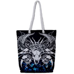 Skullart Full Print Rope Handle Tote (small) by Sparkle