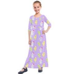 My Adventure Pastel Kids  Quarter Sleeve Maxi Dress by thePastelAbomination