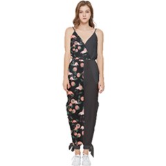 Flamingo Sleeveless Tie Ankle Jumpsuit by flowerland