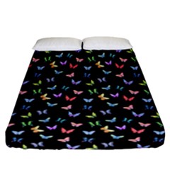 Bright And Beautiful Butterflies Fitted Sheet (california King Size) by SychEva