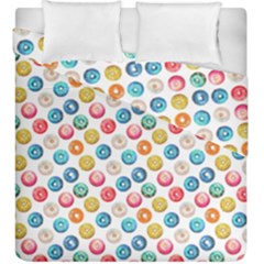 Multicolored Sweet Donuts Duvet Cover Double Side (king Size) by SychEva