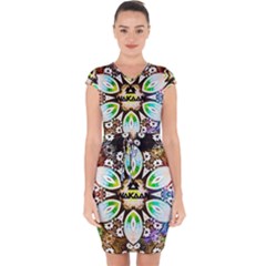 375 Chroma Digital Art Custom Capsleeve Drawstring Dress  by Drippycreamart