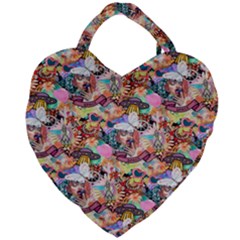 Retro Color Giant Heart Shaped Tote by Sparkle