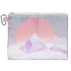 Mountain Sunset Above Clouds Canvas Cosmetic Bag (xxl) by Giving