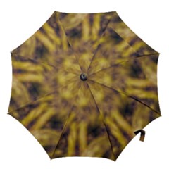 Yellow Abstract Stars Hook Handle Umbrellas (small) by DimitriosArt