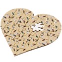 Festive Champagne Wooden Puzzle Heart View2