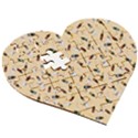 Festive Champagne Wooden Puzzle Heart View3