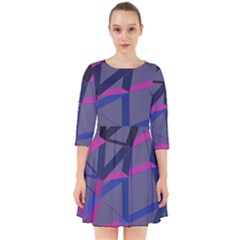3d Lovely Geo Lines Smock Dress by Uniqued