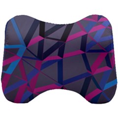 3d Lovely Geo Lines Head Support Cushion by Uniqued