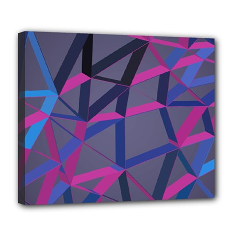 3d Lovely Geo Lines Deluxe Canvas 24  X 20  (stretched) by Uniqued