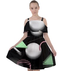 Digitalart Cut Out Shoulders Chiffon Dress by Sparkle