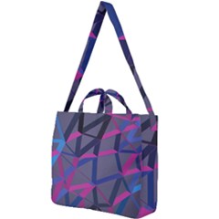 3d Lovely Geo Lines Square Shoulder Tote Bag by Uniqued