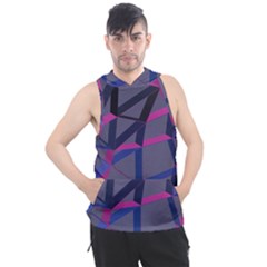 3d Lovely Geo Lines Men s Sleeveless Hoodie by Uniqued