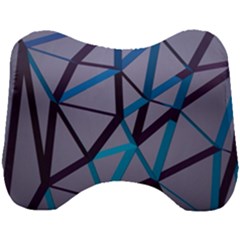 3d Lovely Geo Lines 2 Head Support Cushion by Uniqued