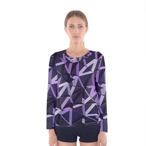 3d Lovely Geo Lines Vi Women s Long Sleeve Tee by Uniqued