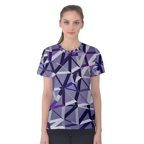 3d Lovely Geo Lines Ix Women s Cotton Tee by Uniqued