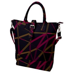 3d Lovely Geo Lines Xi Buckle Top Tote Bag by Uniqued
